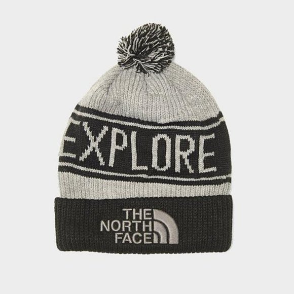 North Face Retro Tnf Pom Beanie Hat 